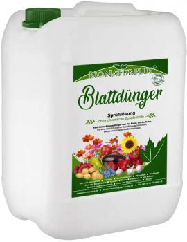 Blattdünger 5 Liter Kanister Flüssigdünger Bio - zertifiziert Dünger zum Aufsprühen Sprühlösung