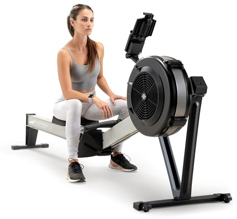 California Fitness Products by Marcy Deluxe Rowing Machine with Adjustable Air Resistance for Cardio Training NS-7874RW