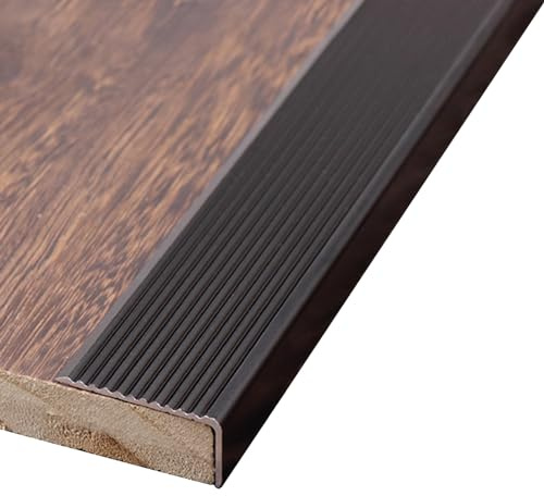whalebee Profilé De Protection d'angle Antidérapant Bord Nez De Marche pour Escaliers Aluminium Anodisé Longueur 0,9 M Facile À Installer Et À Couper Protections De Bord Et d'angle
