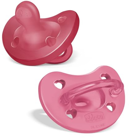 Chicco PhysioForma Chupete de Silicona 16-36 Meses, Pack de Mordedores Suaves y Delicados, Apoyan la Respiración Fisiológica y Favorecen el Desarrollo Correcto de la Boca, Rosa