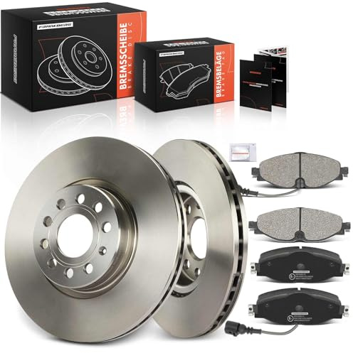 Frankberg Bremsensatz inkl. 2x Bremsscheiben + 4x Bremsbeläge Vorne Kompatibel mit Passa.t Variant 3G5 CB5 Golf VII 5G1 BE1 BE2 BQ1 Replace# JZW615301H, 5C0615301B