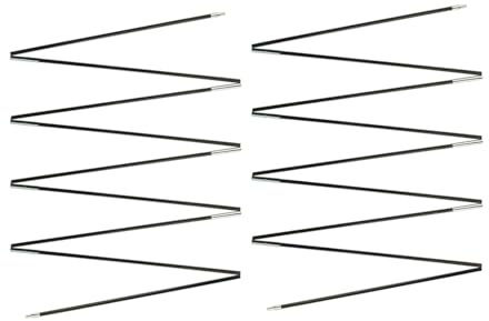 Milageto Telescopic Tent Poles Replacement, Pre-Assembled Black, 3.9m, 3-4 Person, Fiberglass