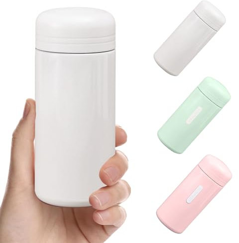 MUNSKT Bottiglia termica da 150 ml, bottiglia in acciaio inossidabile 304, mini borraccia isotermica a doppia parete sottovuoto, piccole bottiglie thermos impermeabili per bevande calde e fredde