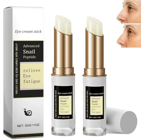 Stick Occhi Antirughe Bava di Lumaca, Crema Contorno Occhi Antirughe e Antietà, Crema Occhiaie e Idratante per Donna e Uomo, anti-invecchiamento, sbiancante per gli occhi Snail eye cream