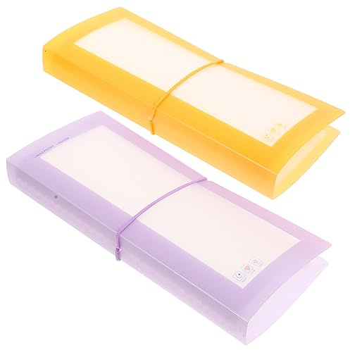 VALICLUD Sticker Collecting Album DIY Sticker Storage Book Large Capacity 2pcs Pp Material with Fixed Binding for Small Items and Stationery Organizing