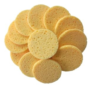 Anneome 20 piezas Almohadillas Desmaquillantes de Celulosa Comprimida Suaves para Limpieza Facial y Exfoliación Esponjas Redondas Color Diario Seguro para Tipo de