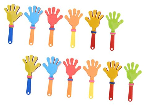 Healifty 12 piezas Aplaudidores de Mano Divertidos Juguetes Ruidosos de Plástico para Fiestas Cumpleaños Infantil y Eventos de Animación