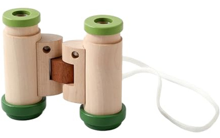 Prismáticos para Niños Pequeños Prismáticos Portátiles de Madera Ajustables