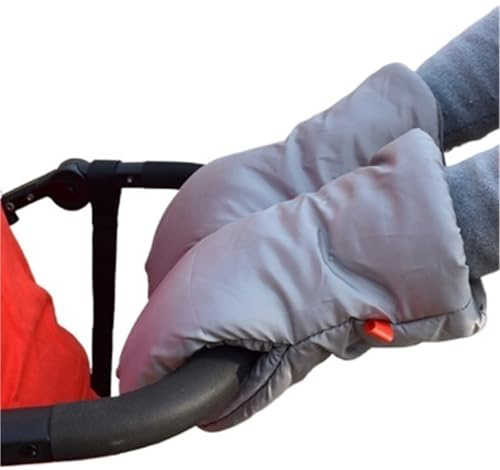 Handwärmer Kinderwagen Winter-Kinderwagen-Handwärmer, Kinderwagen-Handwärmer, warmer Fell-Fleece-Überzug, Buggy-Handschuh(Gray 1)