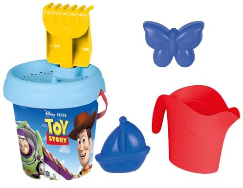 Smoby - Toy Story Hinkset - Innehåller Vattenkanna, Spade, Sandform, Sil och Kratta - Återvunnet Material - Från 18 Månader - Tillverkad i Frankrike