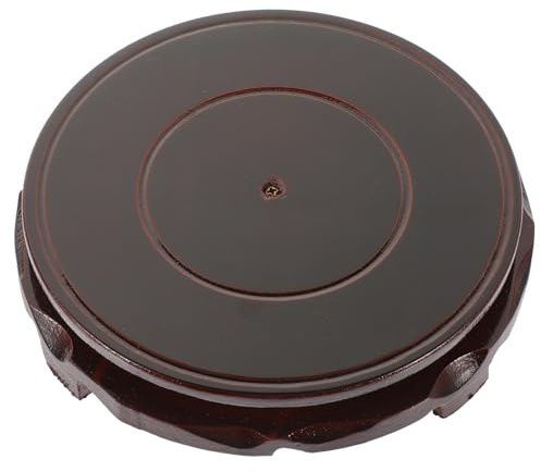 MAGICLULU Supporto per Piante in Legno Rotondo 18 Cm, Base Portavasi da Balcone Resistente, Piedistallo Espositivo per Vaso di Fiori Piccolo per Uso Domestico