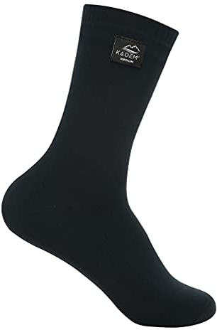 Kadem® Outdoor Lifestyle wasserdichte Socken atmungsaktive Membran Unisex Damen Herren | Wudu Mest Corap | Outdooraktivitäten | schwarz L: 43-46