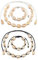 Huture 4 Stücke Muschelkette und Muschelarmband Kauri Muschel Choker Schmuck Set Halskette Fußkettchen Conch Natürliches Bohemia Handgemachte mit Verstellbaren Seil Zubehör für Frauen, Schwarz Weiß