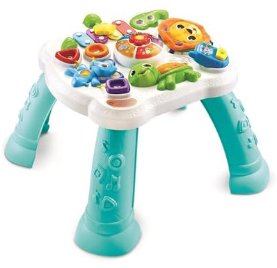 VTech - Table d’Activités Sensorielle des P’Tits Loulous, Table Multi-Jeux d'Éveil Bébé, Jouet d'Activité et de Développement Musical et Évolutif, Cadeau Bébé Dès 9 Mois - Contenu en Français