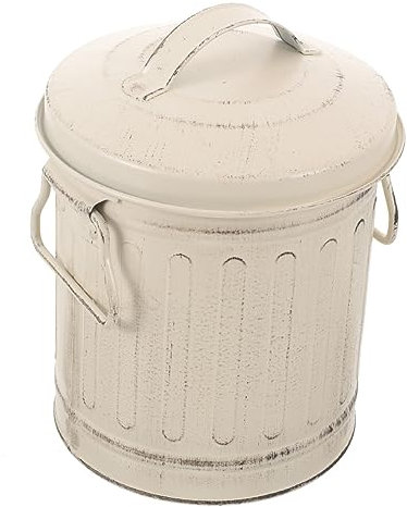 KONTONTY Secchio Per Cenere in Metallo Con Coperchio Secchio Da Stufa Per Riporre Contenitore Per Cenere Domestico