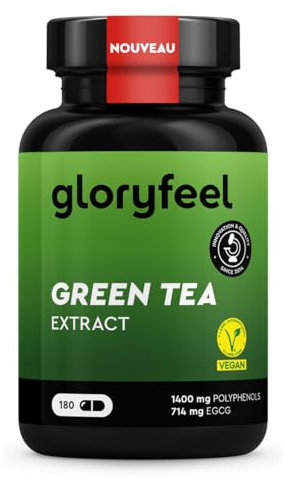 Estratto di Tè Verde ad Alto Dosaggio - 180 Capsule - 98% Polifenoli + 50% EGCG (714mg) + 80% Catechine - Con Caffeina e Pepe Nero - Testato in Laboratorio, Vegan e Senza Additivi