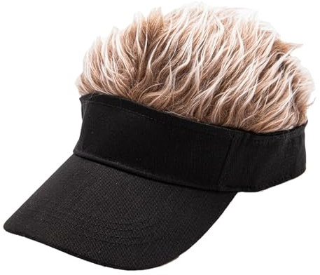 Berretto Da Baseball Per Parrucca Da 1 Pezzo, Berretto Da Baseball Regolabile, Berretto Da Esterno Per Uomo, Divertente Cappello Da Sole, Berretto Per Parrucca Alla Moda