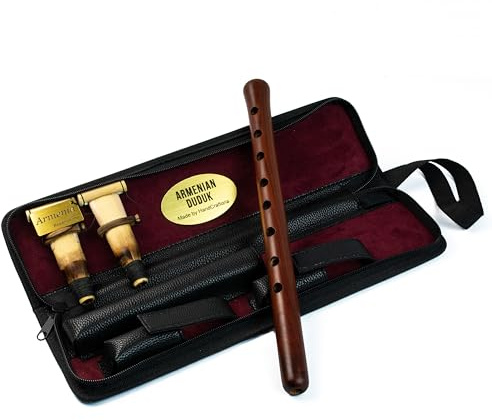 Armenian duduk instrument from Apricot wood with Eco-leather case