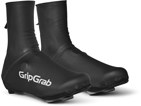 GripGrab PACR Waterproof Road Cycling Overshoes - Aero Rain Shoe Covers | Windproof, tight-fitting road bike cycle gaiters with rear YKK-zipper and reflective details for rainy weather riding