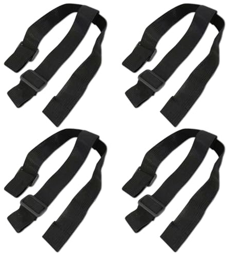 KYUQY Lot de 4 sangles de rechange noires pour phares frontaux, lampes frontales