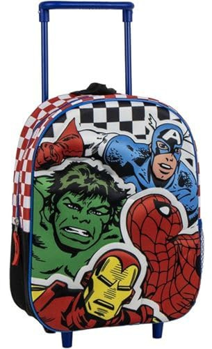 CERDÁ LIFE'S LITTLE MOMENTS Marvel Avengers vagn ryggsäck med hjul och utdragbart handtag – Avengers skolväska för barn med superhjältedesign, robust och rymlig