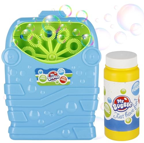 Macchina per bolle di sapone, generatore di bolle per bambini + 118 ml di LIQUIDO 3+ (Generatore di bolle)