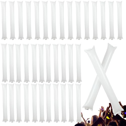 Team Spirit Boom Sticks, generadores de ruido inflables - 40 varillas inflables coloridas para animar juguetes | Palillo de animación para resistente al desgaste, hacedores de ruido, favores de, bada
