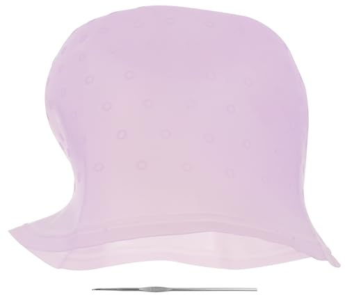 BCOATH Gorro para Teñir el Cabello de Silicona Elástico Reutilizable con Ganchos, Talla Única, Herramienta para Mechas en Peluquería y Uso Doméstico, Tapa de Tinte para Color Aleatorio