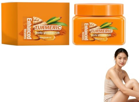 Exfolierande gurkmeja kroppsskrubb, gurkmeja tvåltvätt för rengöring, fuktgivande kroppsskrubb för torr och grov hud, gurkmeja exfoliator för torr hud. (1st)