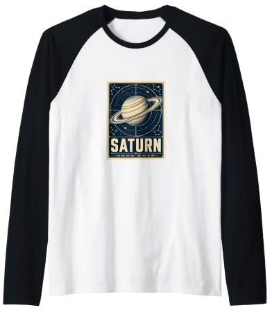 Affiche d'astronomie Spatiale Saturne Ringed Planet Manche Raglan