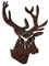 Silent Wall Clock Cool ländlichen hölzernen Hirsch Kopf Uhr Wand Dekorationgeschenk ()