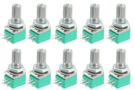 sourcing map 10 Stk. RK097G 50 K Ohm Variable Widerstände Dual Drehen Rotary Potentiometer de