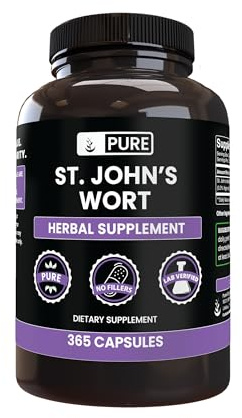 PURE ORIGINAL INGREDIENTS St. John's Wort (365 Capsules) No Magnesium Or Rice Fillers, Always Pure, Lab Verified