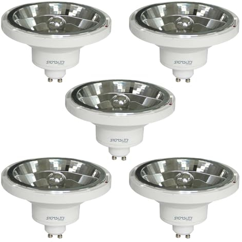Sigmaled lighting, LED-Spot AR111 GU10, 14 W (entspricht 110 W Halogen), 230V AC, Warmweißes 3000 K, 1000 Lumen, AR111 LED-Leuchtmittel, 5er-Pack