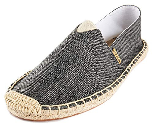 Alexis Leroy Couleur Unie Espadrilles Mode Confort Originales pour Homme Noir 44 EU