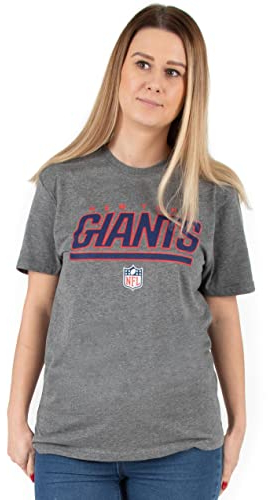 NFL New York Giants T-Shirt Womens Damen American Football Holzkohle Top XL