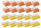 Vasalat WAGO 2273 Klemme 3/5adrig 2,5mm²Set Verbindungsklemmen, transparent/orange/gelb/lichtgrau