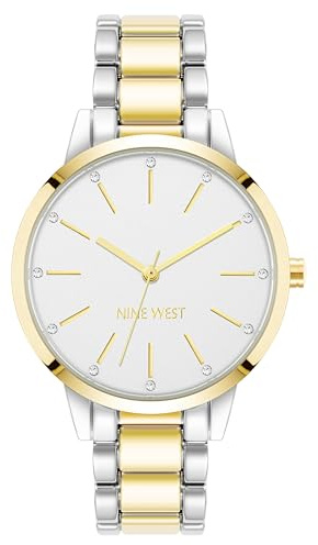 Nine West Women's Genuine Crystal Accented Bracelet Watch