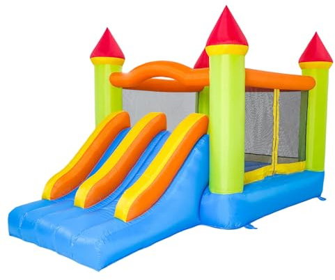 HAPYBOUCY Bounce House, Inflatable Bouncy Castle for Kids 3-10, Bouncy House with Big Slide & Blower, 13ft Lx8.2ft Wx8ft H, Jump House Outdoor Indoor Use, Nice Choice for Backyard Party&Birthday Gift