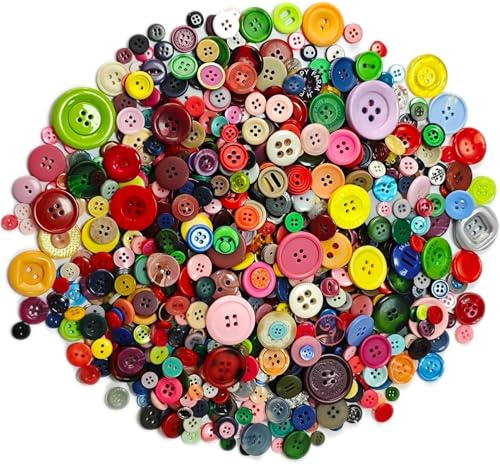 400Pcs Mixed Style Resin Buttons, Multiple Shapes, Mixed Colors Hand Sewing Craft, DIY Crafts, Kids Handmade Button Painting,Easter Eggs,DIY Handmade Decoration (0.7-4cm)