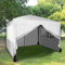 mcc direct Pavillon mit silberfarbener Schutzschicht, wasserdicht, 3 x 3 m, Weiß