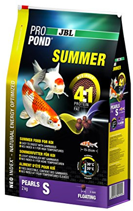 JBL Comida de Verano para Koi con Perlas flotantes de Temporada, ProPond Summer tamaño S 2,0 kg