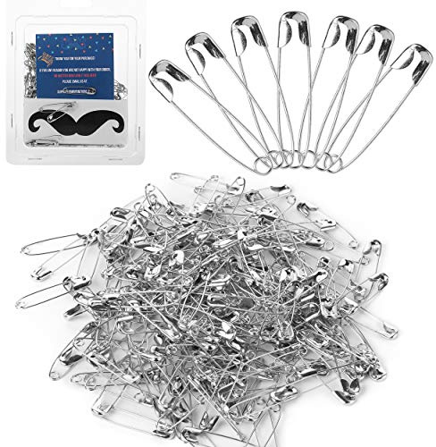 Mr. Pen - Lot de 200 épingles à nourrice de 2,8 cm, épingles à nourrice pour vêtements, grandes épingles à nourrice robustes, épingles à nourrice pour vêtements, épingles à nourrice en acier