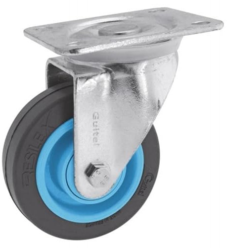 Roulette de manutention pivotante à platine Gemroll Resilex Ø100mm GUITEL