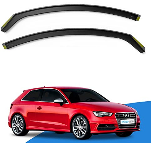 EdgeVisors Wind Deflectors for Audi A3 MK3 Door 3 Door Hatchback 2pc | 2pc Set, In-Channel Rain Guards & Accessories