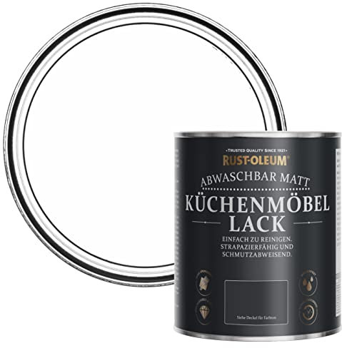 Rust-Oleum White Kitchen Cupboard Paint in Matt Finish - Cotton (WHITE) 750ml