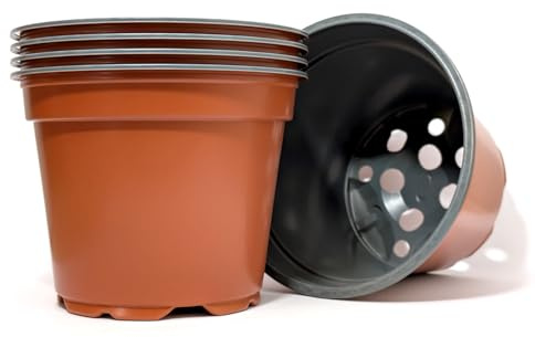 Elixir Gardens 12cm Thermoformed Seed Starting Seedling Nursery Pots Terracotta Recycled Plastic Plant Pots x 20…