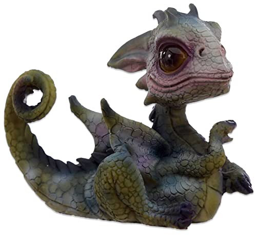 mtb more energy Deko Drachen Figur ''Sweet Little Dragon'' - 7x9x6cm - liegender Babydrache - Dekoration Fantasy Märchen