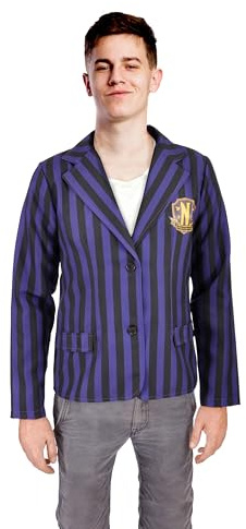 Ciao- Veste Uniforme Scolaire Nevermore Academy Costume déguisement garçon Fille Original Wednesday Addams (Taille Unique Adolescent)