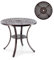 KOMFOTTEU Runder Gartentisch mit Schirmloch, Balkontisch mit unterer Ablage & verstellbaren Füßen, Bistrotisch mit Aluminiumguss, Esstisch für Balkon, Terrasse, Garten, 79 x 79 x 71 cm